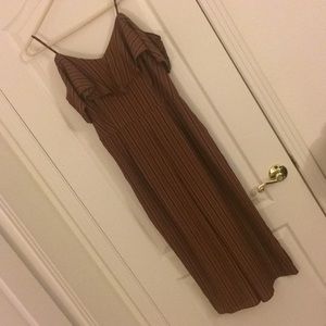 Off-the-shoulder culotte jumpsuit